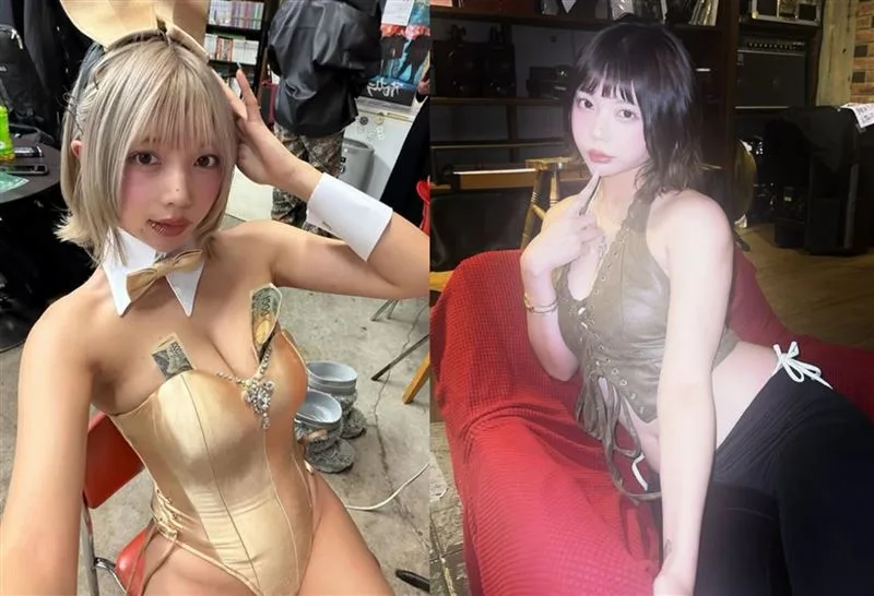 安位薰:本人服装造型资料照拼图;非采访现场